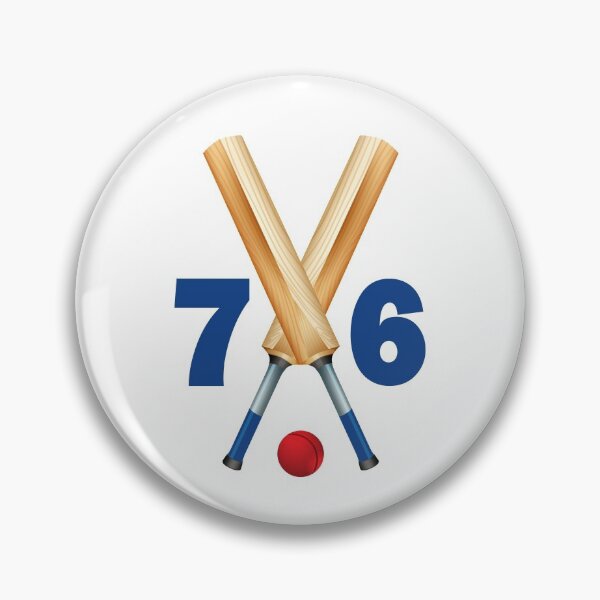 Item preview, Cricket number 76 - seventy six with bats and ball designed and sold by AllShirts21.