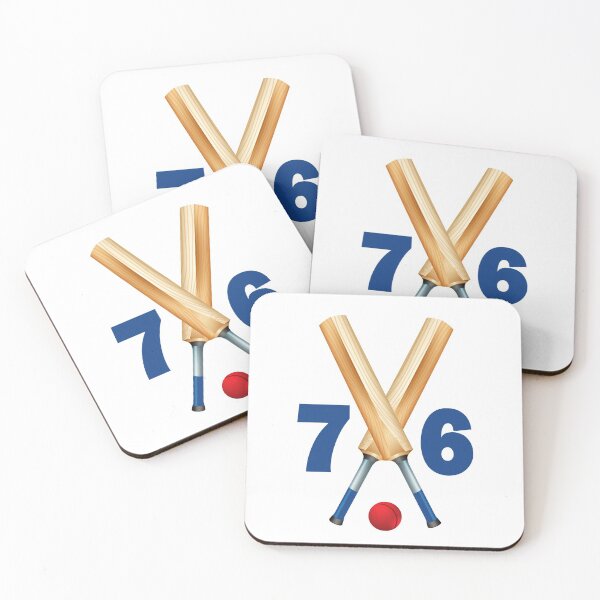 Item preview, Cricket number 76 - seventy six with bats and ball designed and sold by AllShirts21.