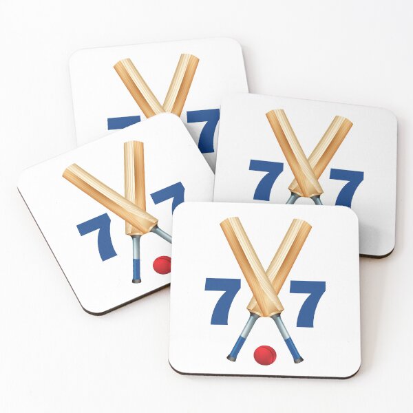 Artikelvorschau, Cricket Nummer 77 - siebenundsiebzig mit Fledermäusen und Ball entworfen und verkauft von AllShirts21.