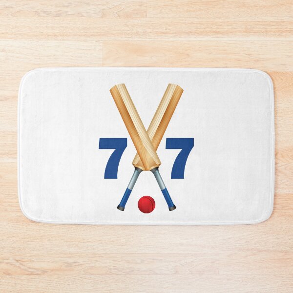 Artikelvorschau, Cricket Nummer 77 - siebenundsiebzig mit Fledermäusen und Ball entworfen und verkauft von AllShirts21.