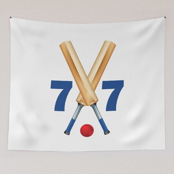 Item preview, Cricket number 77 - seventy seven with bats and ball designed and sold by AllShirts21.