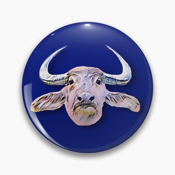 Item preview, Pink ox on dark blue designed and sold by Ninaeva.