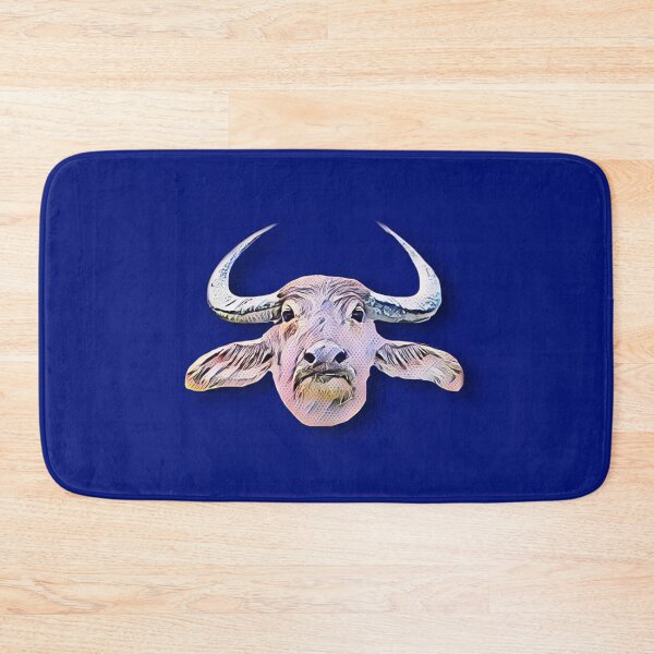 Item preview, Pink ox on dark blue designed and sold by Ninaeva.