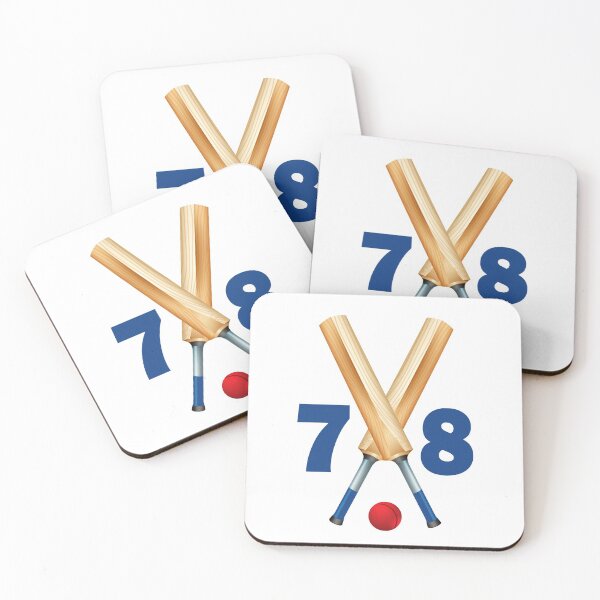 Item preview, Cricket number 78 - seventy eight with bats and ball designed and sold by AllShirts21.
