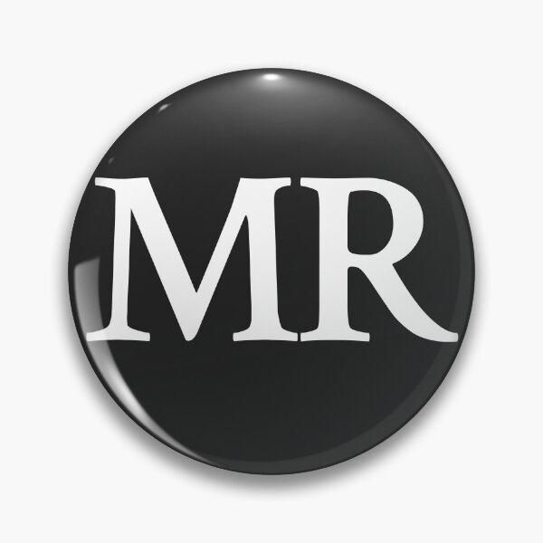Item preview, Simple black and white MR Initials monogramed designed and sold by Abbara.