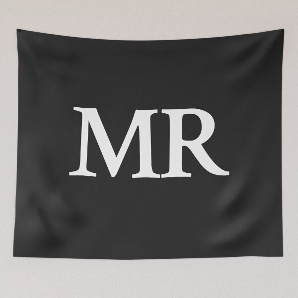 Item preview, Simple black and white MR Initials monogramed designed and sold by Abbara.