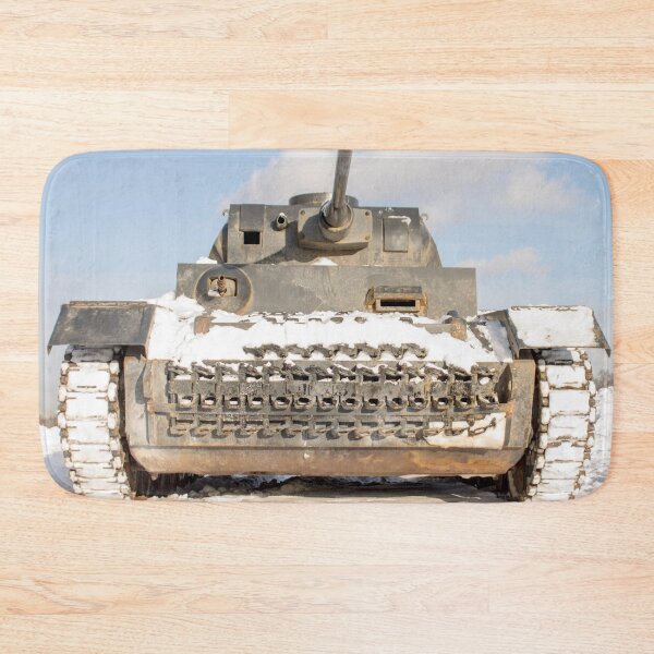 Item preview, vintage tank stands in the snow and the sky is above it designed and sold by nataliavavilina.