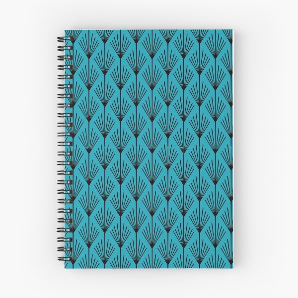 Item preview, Turquoise background with black art deco pattern designed and sold by Brontorino.