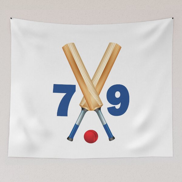 Item preview, Cricket number 79 - seventy nine with bats and ball designed and sold by AllShirts21.
