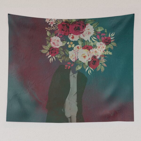 Item preview, Mind explosion // flora collage portrait artwork designed and sold by Dorota Nowacka.