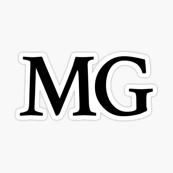 Item preview, Simple black and white MG Initials monogramed designed and sold by Abbara.