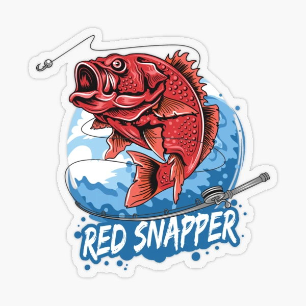 Red Fish Sticker, Soldierfish Vinyl Vintage Stickers, Bumper Sticker,  Laptop Decals Outdoor Nonfade Glass Goldfish Snapper Fishing Decal 