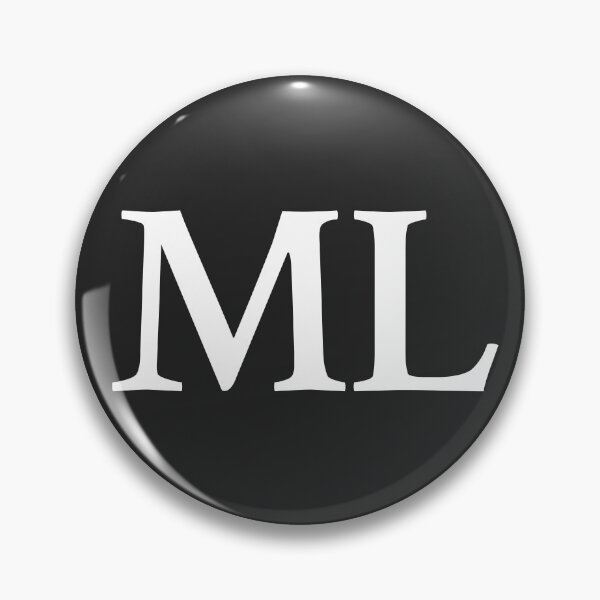 Item preview, Simple black and white ML Initials monogramed designed and sold by Abbara.