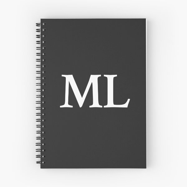 Item preview, Simple black and white ML Initials monogramed designed and sold by Abbara.