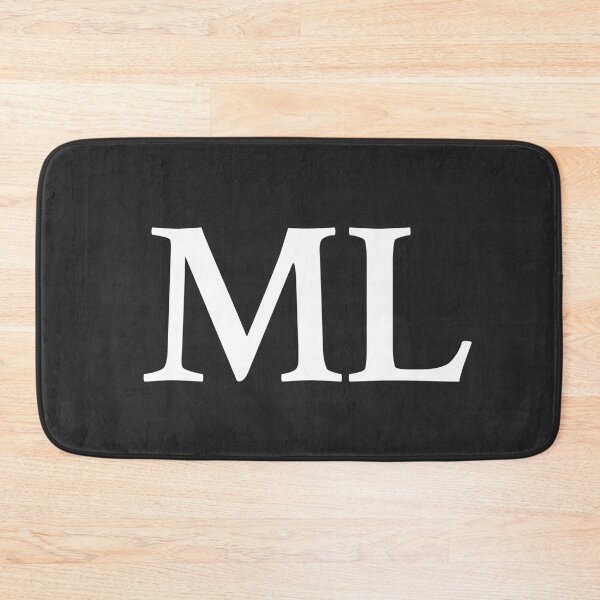 Item preview, Simple black and white ML Initials monogramed designed and sold by Abbara.