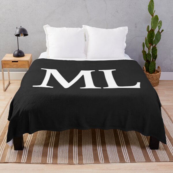Item preview, Simple black and white ML Initials monogramed designed and sold by Abbara.