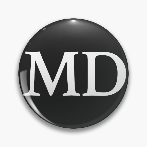 Item preview, Simple black and white MD Initials monogramed designed and sold by Abbara.
