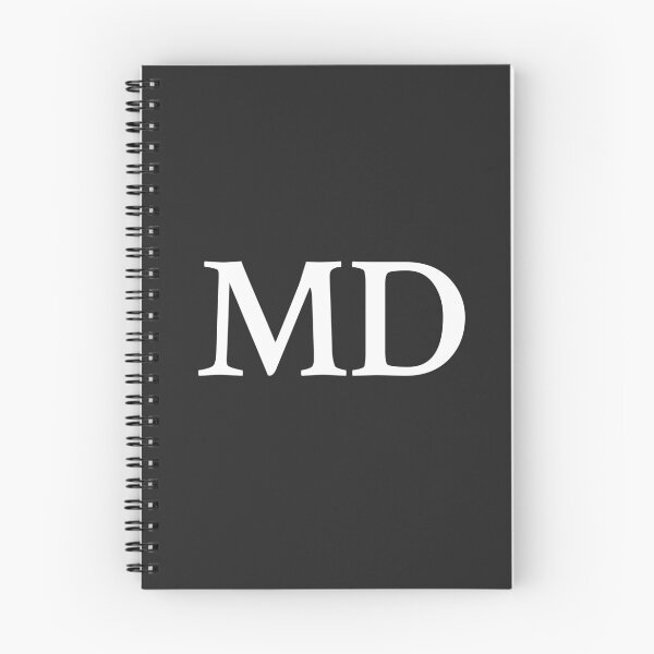 Item preview, Simple black and white MD Initials monogramed designed and sold by Abbara.