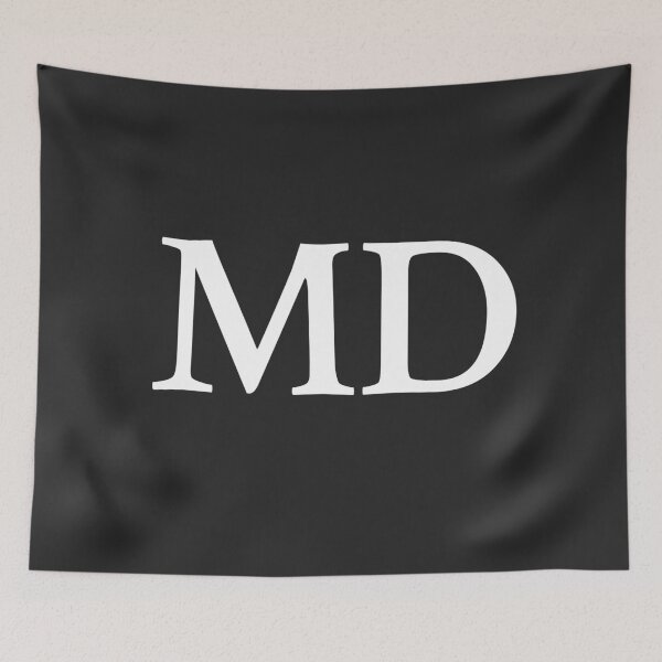 Item preview, Simple black and white MD Initials monogramed designed and sold by Abbara.