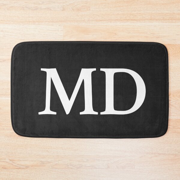 Item preview, Simple black and white MD Initials monogramed designed and sold by Abbara.