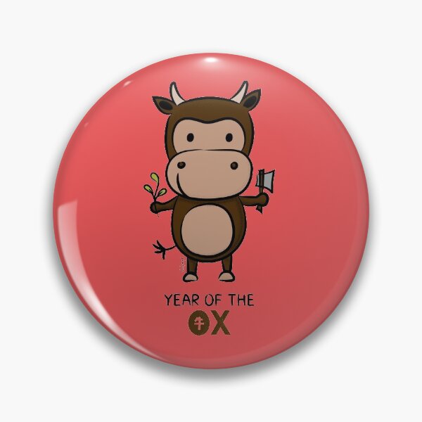 Item preview, Year of the Cute Ox Chinese New Year 2021 Zodiac Animal  designed and sold by flowtojoy.