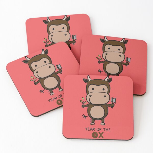 Item preview, Year of the Cute Ox Chinese New Year 2021 Zodiac Animal  designed and sold by flowtojoy.