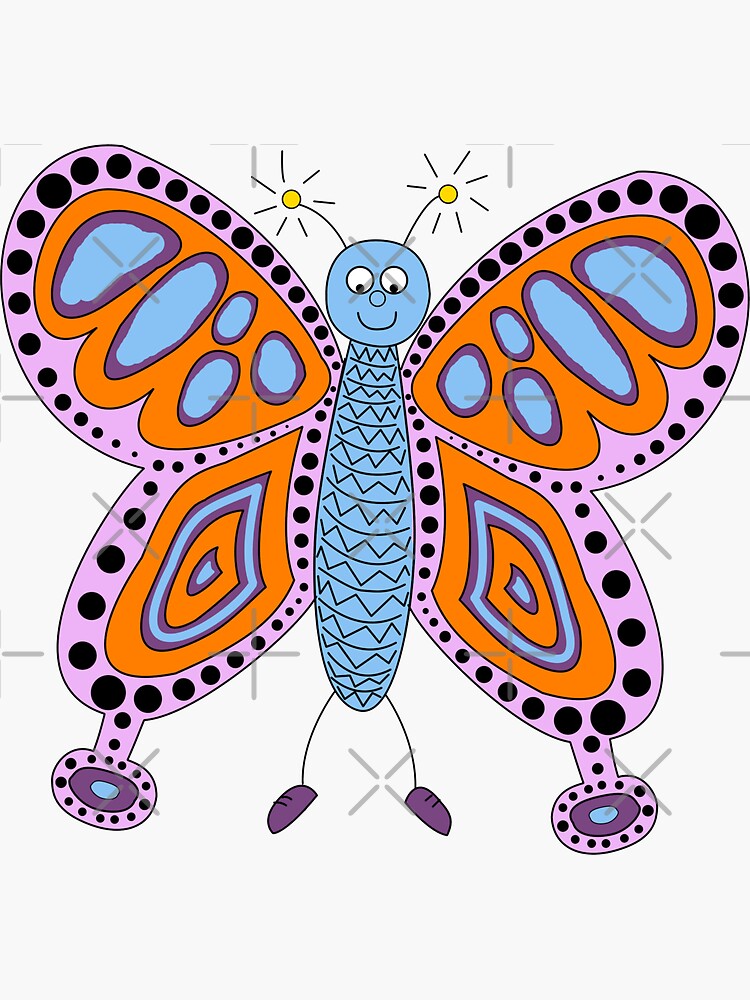 " PURPLE BUTTERFLY EMOJI CUTE KAWAII EPILEPSY AWARENESS" Sticker for Sale by maisaosman73