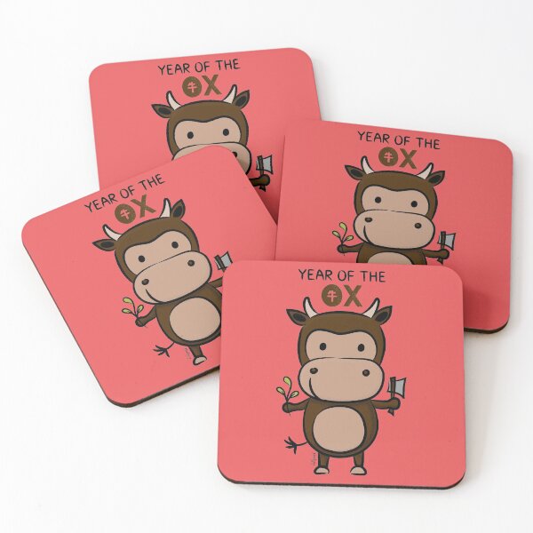 Item preview, Born in Year of the Ox Chinese New Year 2021 Cute Zodiac Animal  designed and sold by flowtojoy.
