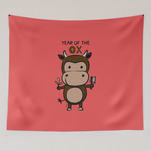 Item preview, Born in Year of the Ox Chinese New Year 2021 Cute Zodiac Animal  designed and sold by flowtojoy.