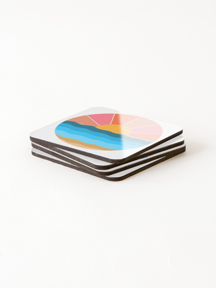 Thumbnail 4 of 5, Coasters (Set of 4), Abstract Rays designed and sold by ChloeHallDesign.
