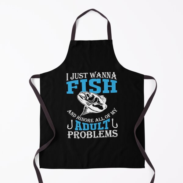 Item preview, Zebrafish-I Just Wanna Fishing And ignore All of my Adults Problems designed and sold by Bend-The-Trendd.