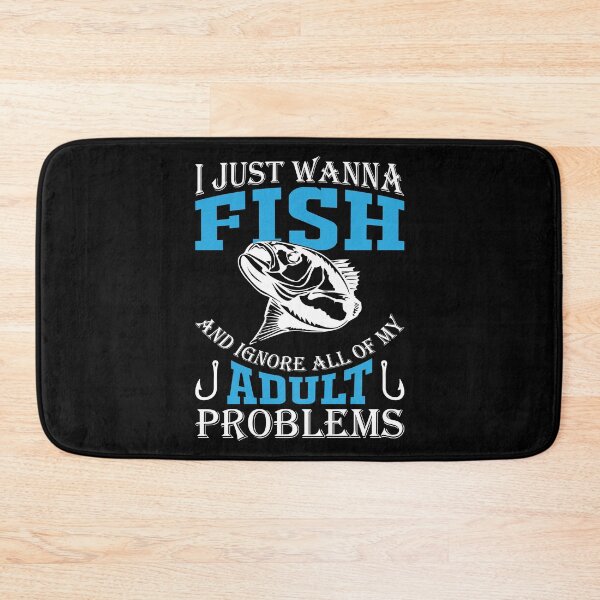Item preview, Zebrafish-I Just Wanna Fishing And ignore All of my Adults Problems designed and sold by Bend-The-Trendd.
