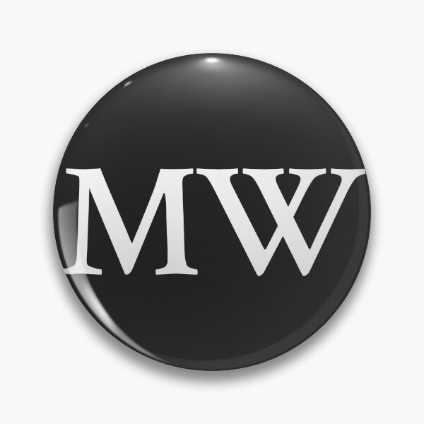 Artikelvorschau, Einfache schwarz-weiß MW Initialen monogrammiert entworfen und verkauft von Abbara.