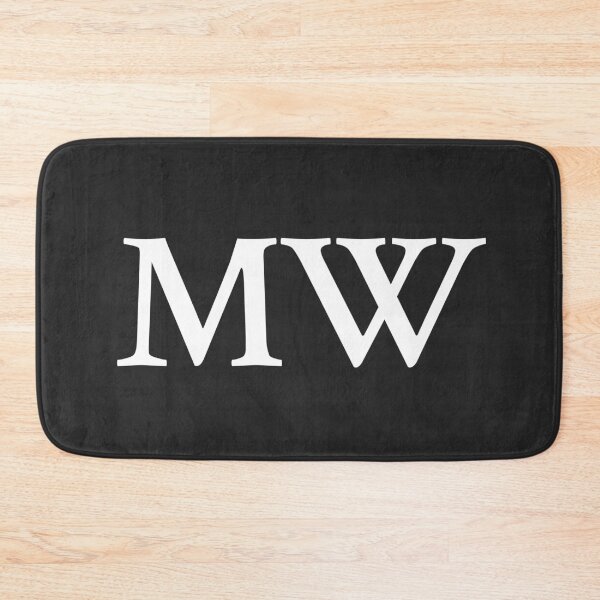 Item preview, Simple black and white MW Initials monogramed designed and sold by Abbara.