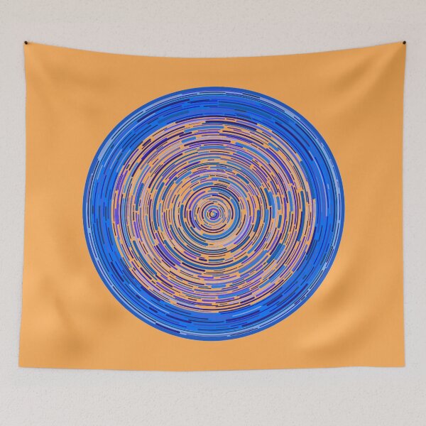 Item preview, Blue ever decreasing circles designed and sold by VazMasDesign.