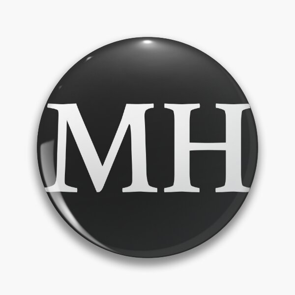 Item preview, Simple black and white MH Initials monogramed designed and sold by Abbara.