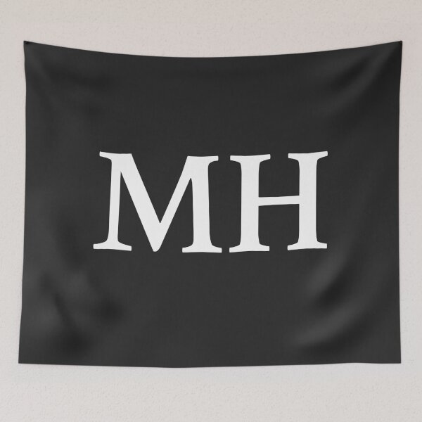 Item preview, Simple black and white MH Initials monogramed designed and sold by Abbara.