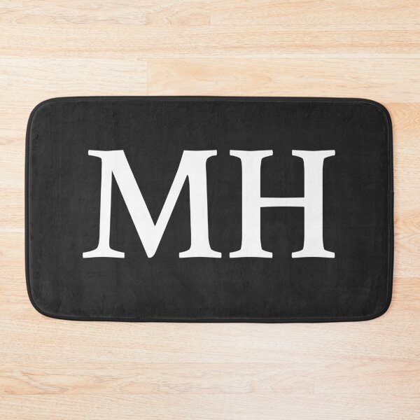 Item preview, Simple black and white MH Initials monogramed designed and sold by Abbara.