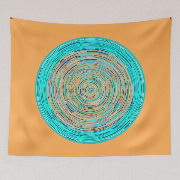 Item preview, China Blue ever decreasing circles designed and sold by VazMasDesign.