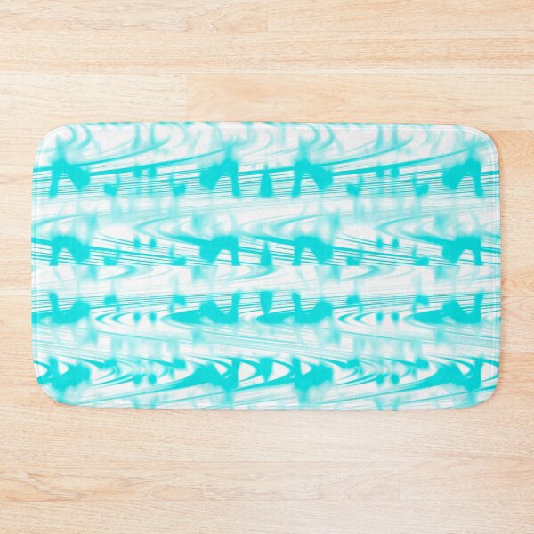 Item preview, Cyan and White Abstract Print designed and sold by DFLC Prints.