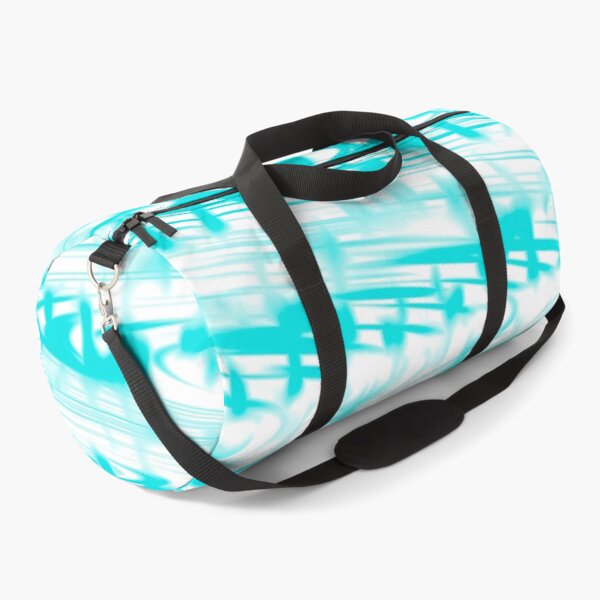 Item preview, Cyan and White Abstract Print designed and sold by DFLC Prints.