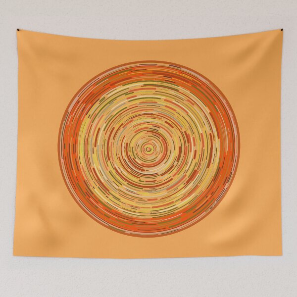Item preview, Ochre ever decreasing circles designed and sold by VazMasDesign.
