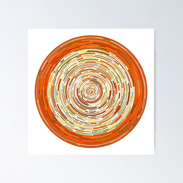 Item preview, Ochre ever decreasing circles designed and sold by VazMasDesign.