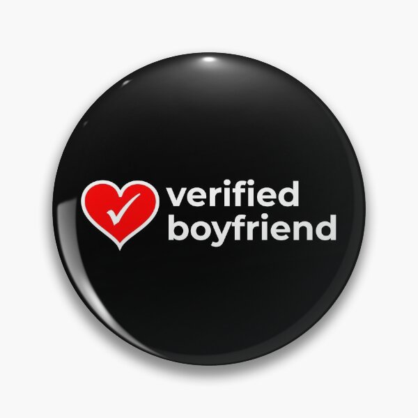 Item preview, Verified boyfriend with heart sign on dark background designed and sold by EnjoyMyTees.