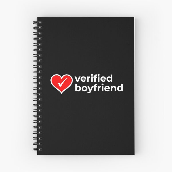 Item preview, Verified boyfriend with heart sign on dark background designed and sold by EnjoyMyTees.