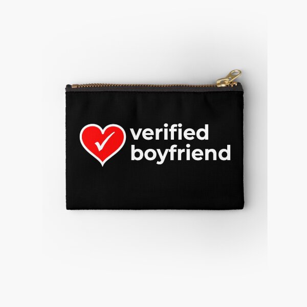 Item preview, Verified boyfriend with heart sign on dark background designed and sold by EnjoyMyTees.