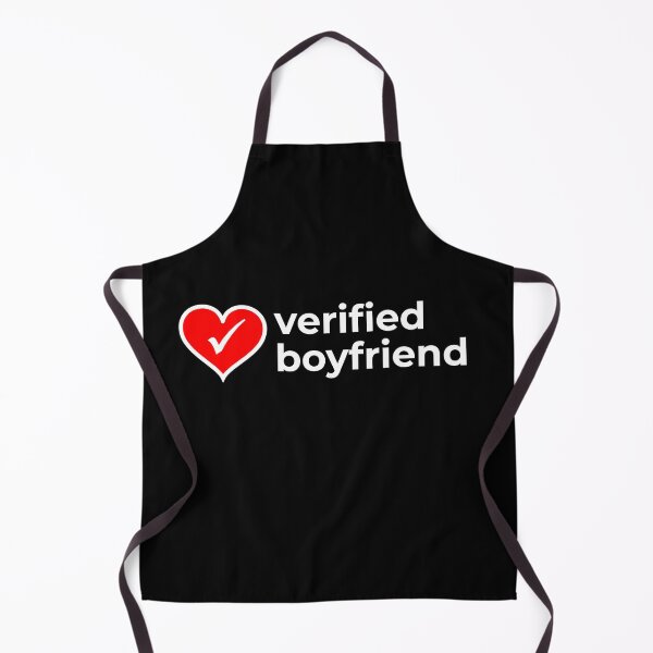 Item preview, Verified boyfriend with heart sign on dark background designed and sold by EnjoyMyTees.