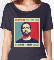 Phil Ring Pixel King Women's Relaxed Fit T-Shirt