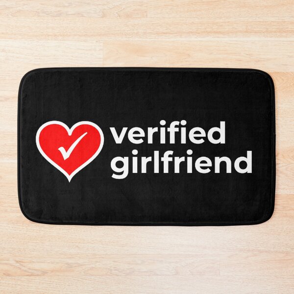 Item preview, Verified girlfriend with heart sign on dark background designed and sold by EnjoyMyTees.