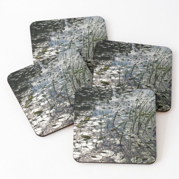 Item preview, Glossy Silver and Green - Waterlily Pad in the Sunshine designed and sold by Georgia Mizuleva.